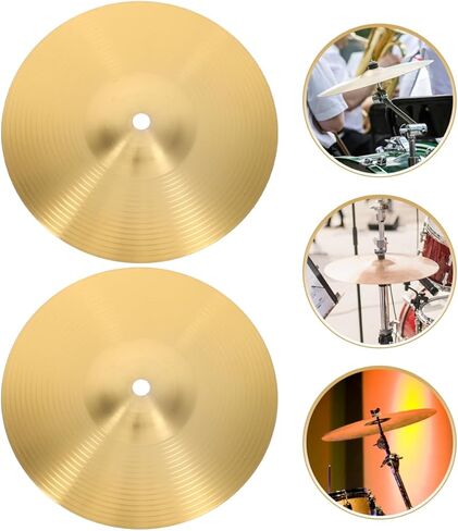 Milisten 2 Pcs Drum Set Cymbals Brass Crash Cymbals Jazz Percussion Instrument Replacement Parts 7.67 Inch Lightweight Portable in Saudi Arabia