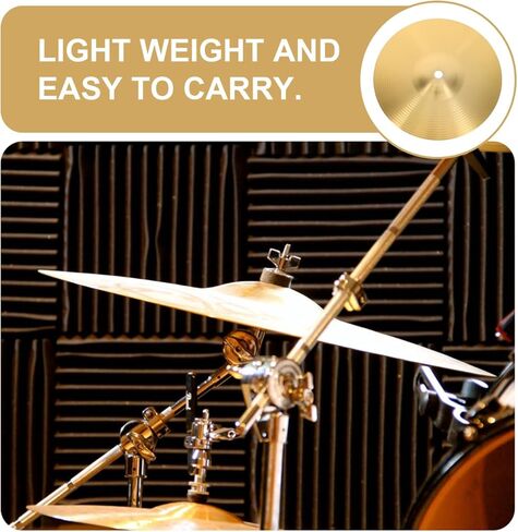 Milisten 2 Pcs Drum Set Cymbals Brass Crash Cymbals Jazz Percussion Instrument Replacement Parts 7.67 Inch Lightweight Portable in Saudi Arabia