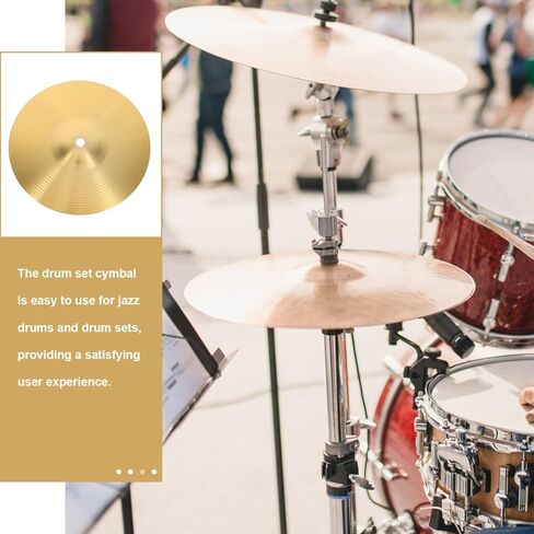 Milisten 2 Pcs Drum Set Cymbals Brass Crash Cymbals Jazz Percussion Instrument Replacement Parts 7.67 Inch Lightweight Portable in Saudi Arabia