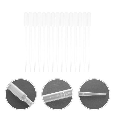 NOLITOY 100pcs 3ml Graduated Plastic Pipettes Transfer Dropper for Lab Experiments DIY Crafts Chemistry Liquid Dispensing Pasteur Pipettes in Saudi Arabia