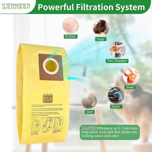 9 Pack AH10243 Vacuum Bags for Hoover Commercial Hushtone CU2 Upright Cleaners CH54013 CH54015 CH54113 CH54115#Part AH10243 in Kuwait