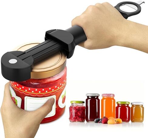 Mason Jar Opener for Canning Lids No Lid Dents or Damage,Multi-Purpose for Bottle Opener and Various Lids Canning Jar Opener,Easy Twist Manual Handheld Top Remover in Saudi Arabia