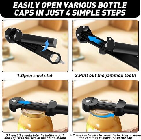 Mason Jar Opener for Canning Lids No Lid Dents or Damage,Multi-Purpose for Bottle Opener and Various Lids Canning Jar Opener,Easy Twist Manual Handheld Top Remover in Saudi Arabia
