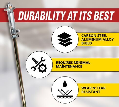 Mytee Products Air Operated Oil Pump for 55 gal (205 LTR) Drums | Ratio 3:1| 14 LPM / 3 GPM Air Operated Transfer Pump Double Action for SAE130 Oils in Kuwait