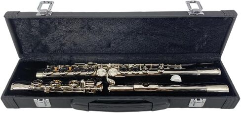 Closed Hole 17 Keys C Flute for Beginners & Students & Adults– Nickel Siver Flute with Hard Case, Cleaning Kit, Tuning Rod – Easy to Play, Durable & Lightweight in Kuwait