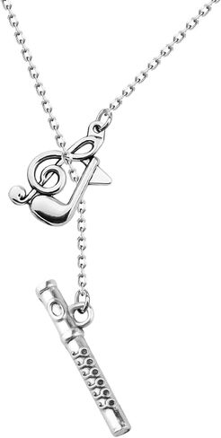 BLEOUK Flute Necklace Music Jewelry Musician Gift Player Flute Themed Lover Gift For Women in Kuwait