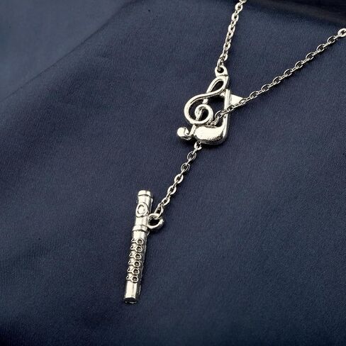 BLEOUK Flute Necklace Music Jewelry Musician Gift Player Flute Themed Lover Gift For Women in Kuwait