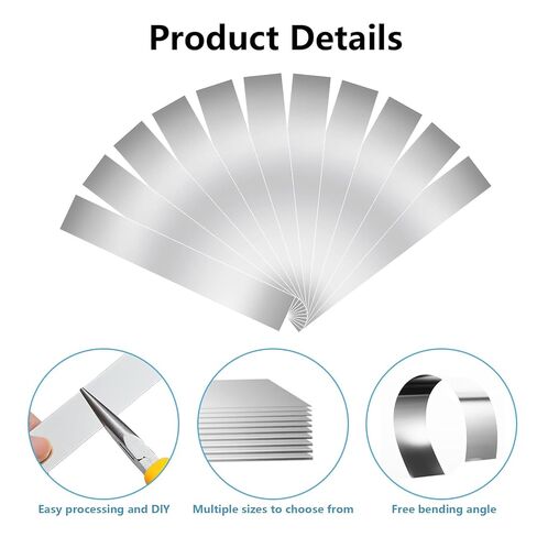 30pcs 304 Stainless Steel Shim Stock Assortment, 1" Width x 6" Length 10 Thickness 0.0007“-0.01", Thin Metal Shims for Leveling Kitchen Trim Gap Filler Tools Home Improvement in Saudi Arabia