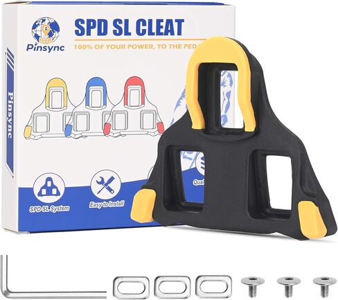 SPD SL Cleat 6° Float Spare, Durable Replacement Cleat Compatible with Shimano SPD-SL Pedals, Includes Mounting Hardware & Wrench for 3-Hole Cycling Shoes in Saudi Arabia