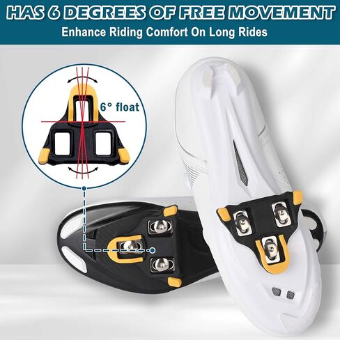 SPD SL Cleat 6° Float Spare, Durable Replacement Cleat Compatible with Shimano SPD-SL Pedals, Includes Mounting Hardware & Wrench for 3-Hole Cycling Shoes in Saudi Arabia
