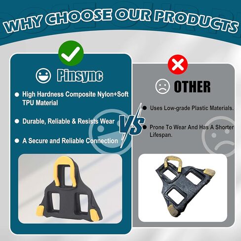 SPD SL Cleat 6° Float Spare, Durable Replacement Cleat Compatible with Shimano SPD-SL Pedals, Includes Mounting Hardware & Wrench for 3-Hole Cycling Shoes in Saudi Arabia