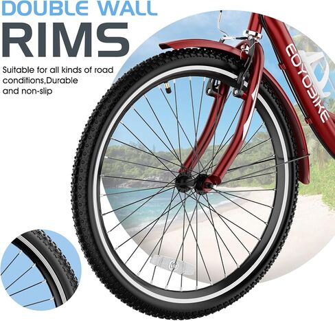 دراجة ثلاثية العجلات للكبار من Slsy بـ 7 سرعات، دراجة ثلاثية العجلات مقاس 20/24/26 بوصة للبالغين مع سلة تسوق كبيرة، دراجة ثلاثية للبالغين بسعة 350 رطلًا لكبار السن والنساء والرجال in Kuwait