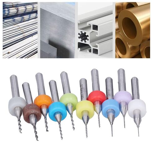 Fafeicy 10Pcs Mini Drill Bit, Tungsten Carbide Macro Drill Bits Set, High Wear Resistance, Fast Drilling Bits for PCB, CNC Engraving, Metal and Jewelry in Saudi Arabia