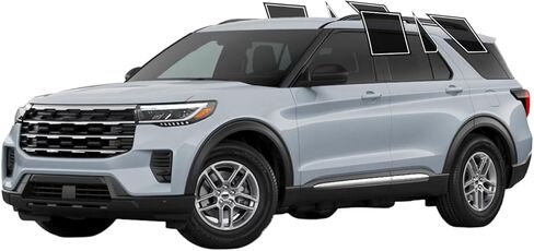 Window Window Tint Film الأمامي من Windows Tint Film Cars Sun Flocking Forcing Privative anti remly Glass 2 Ply Computer Cut 35 ٪ Tint Shade for Ford Explorer 2020-2025 in Kuwait