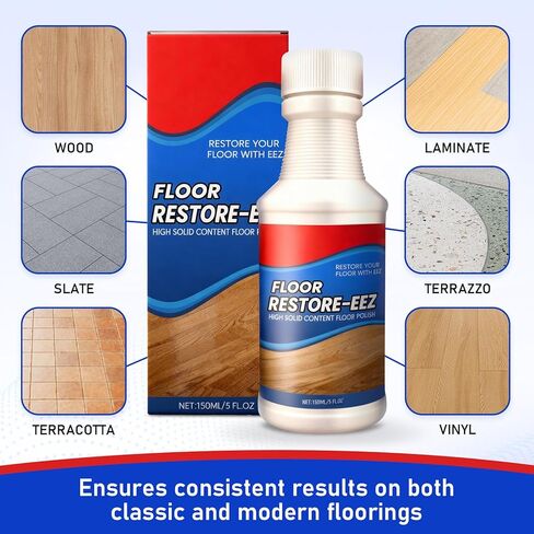 2PC Floor Restore Cleaner - Floor Restorer & Polish for Tile, Shine Wood, Laminate, Vinyl, Bamboo - Flooring Protection Agent in Saudi Arabia