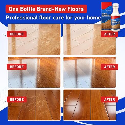 2PC Floor Restore Cleaner - Floor Restorer & Polish for Tile, Shine Wood, Laminate, Vinyl, Bamboo - Flooring Protection Agent in Saudi Arabia