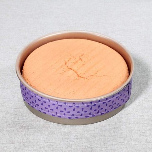 Cake Baking Tray Strips, 1pcs Purple Cotton - Polyester Band, 34.6x1.5in - Even Heat Distribution, Retention, and Crack Prevention for Home and Bakery Use in Saudi Arabia