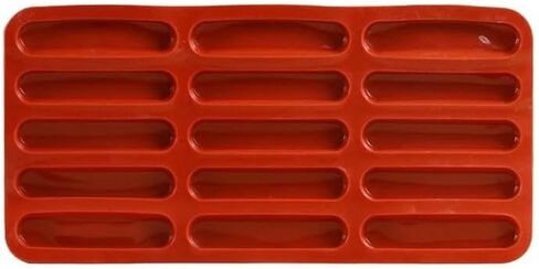 15-Cavity Commercial Grade Silicone Tiramisu Mold, Non-Stick Lady Finger Baking Tray, High Temperature Resistant DIY Baking Tool for Household & Bakery in Kuwait