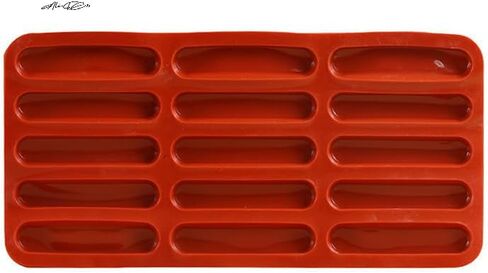 15-Cavity Commercial Grade Silicone Tiramisu Mold, Non-Stick Lady Finger Baking Tray, High Temperature Resistant DIY Baking Tool for Household & Bakery in Kuwait