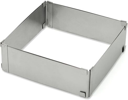 Adjustable for Stainless Steel Mousse for Ring Square Cake Decorating, 4-6 to 11 Inch, 5cm Height, Home Baking Mousse and Tiramisu Cakes in Kuwait