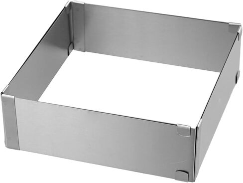 Adjustable for Stainless Steel Mousse for Ring Square Cake Decorating, 4-6 to 11 Inch, 5cm Height, Home Baking Mousse and Tiramisu Cakes in Kuwait