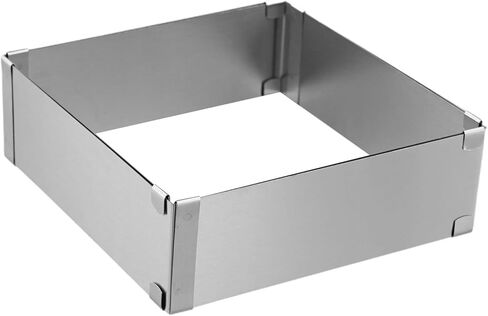 Adjustable for Stainless Steel Mousse for Ring Square Cake Decorating, 4-6 to 11 Inch, 5cm Height, Home Baking Mousse and Tiramisu Cakes in Kuwait