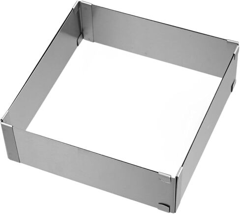 Adjustable for Stainless Steel Mousse for Ring Square Cake Decorating, 4-6 to 11 Inch, 5cm Height, Home Baking Mousse and Tiramisu Cakes in Kuwait