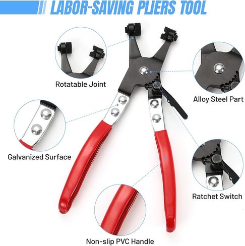 400 قطعة من Housolution 6-35 مم مشابك خرطوم زنبركية، 20 مقاسًا مشابك أنابيب زنبركية مع كماشة مشبك خرطوم، مشبك أنابيب للسيارات وخطوط الوقود والسيليكون وخراطيم الفراغ والتطبيقات الميكانيكية in Kuwait