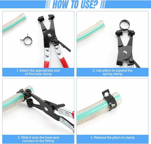 400 قطعة من Housolution 6-35 مم مشابك خرطوم زنبركية، 20 مقاسًا مشابك أنابيب زنبركية مع كماشة مشبك خرطوم، مشبك أنابيب للسيارات وخطوط الوقود والسيليكون وخراطيم الفراغ والتطبيقات الميكانيكية in Kuwait