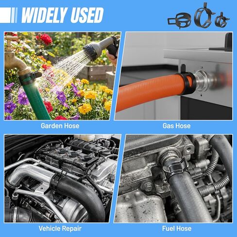 400 قطعة من Housolution 6-35 مم مشابك خرطوم زنبركية، 20 مقاسًا مشابك أنابيب زنبركية مع كماشة مشبك خرطوم، مشبك أنابيب للسيارات وخطوط الوقود والسيليكون وخراطيم الفراغ والتطبيقات الميكانيكية in Kuwait