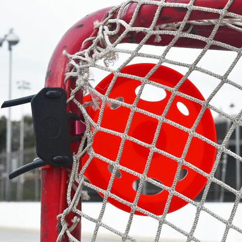 NOVO Hockey Shooting Targets by Snipers Edge – Durable Training Targets for All Levels – High-Visibility Red with White Center – Quick Clip-On Fit for Any Goalpost – Assembled in USA in Kuwait