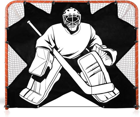 Hockey Net Targets 72x48 in Durable 7 Hole PVC Portable Design - Improve Shooting Accuracy Simulate Real Matches - for Ice Rink Training Goalie Coaches Players in Kuwait