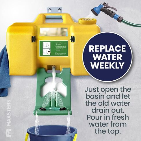 8gal Portable Eye Wash Station, Wall Mount Eyewash Station OSHA-Compliant, Emergency Eye Wash Station with Mirror & Dual Spray, First Aid Eye Wash Units in Kuwait