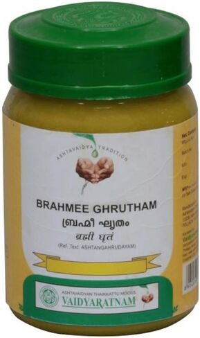 Vaidyaratnam Brahmee Ghrutham 150 G (Pack Of 2) Ayurvedic herbal products, Ayurvedic Organic products, Vaidyaratnam Products in Kuwait