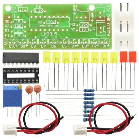 2Pcs 10 Audio Level Indicator LM3915 DIY Kit Electronic Audio Indicator Suite in Kuwait