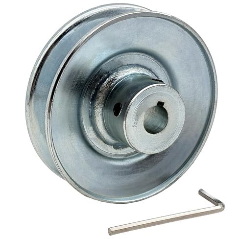 حزم الويب ذات الأخدود الفردي AB350-1/2، بكرة الحزام على شكل v، تجويف 3.5 بوصة OD 1/2 بوصة، بكرة المحرك المصنوعة من الفولاذ الكربوني لأحزمة AB 5L 4L على شكل V in Saudi Arabia