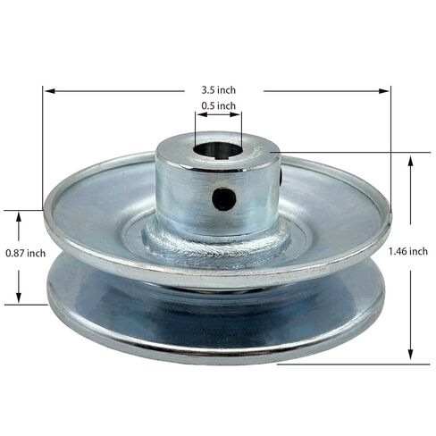حزم الويب ذات الأخدود الفردي AB350-1/2، بكرة الحزام على شكل v، تجويف 3.5 بوصة OD 1/2 بوصة، بكرة المحرك المصنوعة من الفولاذ الكربوني لأحزمة AB 5L 4L على شكل V in Saudi Arabia