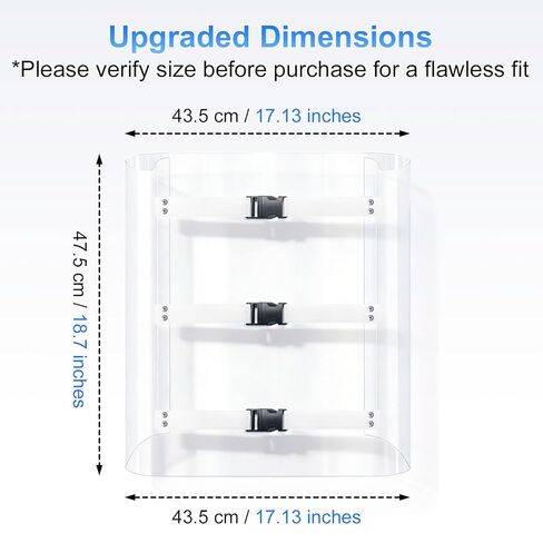 Widened Dental Chair Foot Cover Pad Dustproof with 3 Elastic Bands and Buckles, Reusable Transparent Dental Chair Toe Board Cover Cushion Mat for Clinic, 18.1 x 17.1 Inches in Kuwait