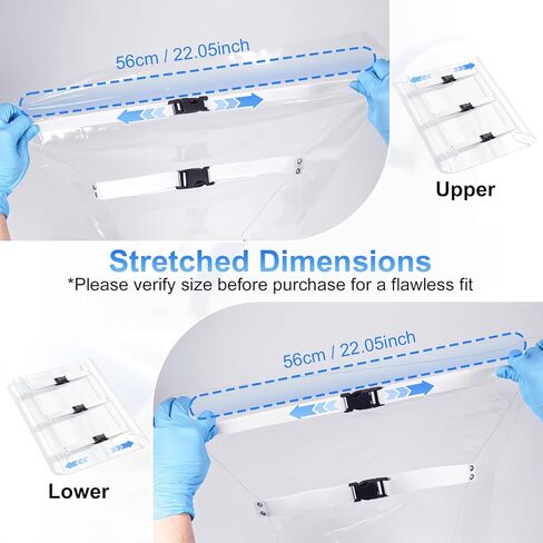 Widened Dental Chair Foot Cover Pad Dustproof with 3 Elastic Bands and Buckles, Reusable Transparent Dental Chair Toe Board Cover Cushion Mat for Clinic, 18.1 x 17.1 Inches in Kuwait