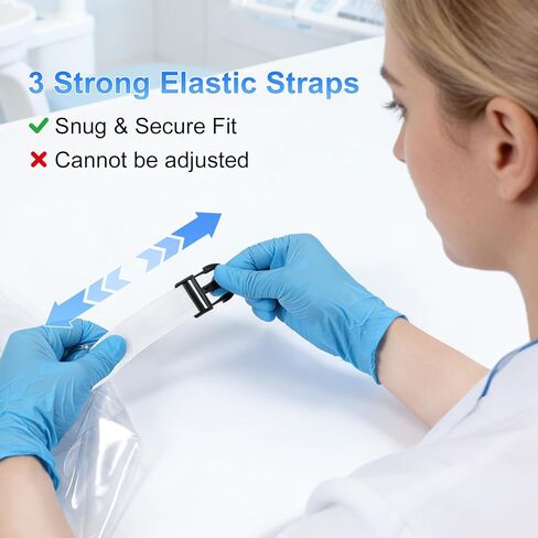 Widened Dental Chair Foot Cover Pad Dustproof with 3 Elastic Bands and Buckles, Reusable Transparent Dental Chair Toe Board Cover Cushion Mat for Clinic, 18.1 x 17.1 Inches in Kuwait