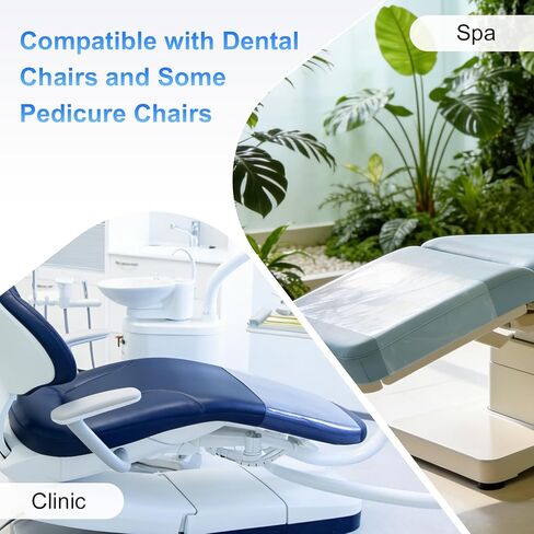 Widened Dental Chair Foot Cover Pad Dustproof with 3 Elastic Bands and Buckles, Reusable Transparent Dental Chair Toe Board Cover Cushion Mat for Clinic, 18.1 x 17.1 Inches in Kuwait