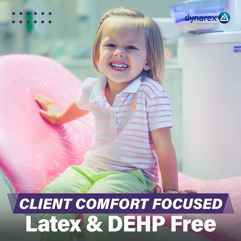 Dynarex Full Chair Cover for Dental Chair & Tattoo Chair - Disposable Plastic Chair Cover - 29" x 80" - 125-Pack Dispenser Box in Saudi Arabia