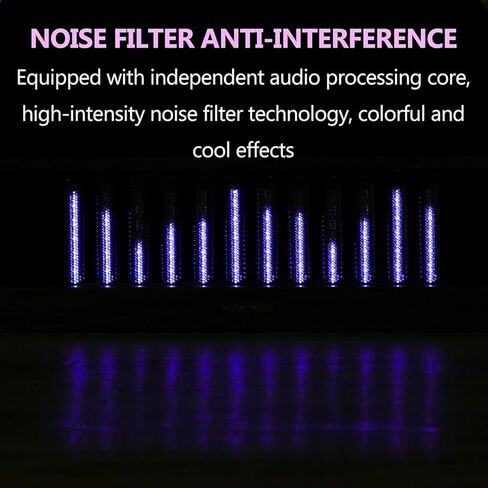مصباح طيف التقاط الصوت، متخيل طيف الموسيقى مع 240 خرزة LED كاملة الألوان، 7 أوضاع محددة مسبقًا وتقليل الضوضاء الذكي، إيقاع ملون، لطاولة الألعاب، والديكور الداخلي in Kuwait