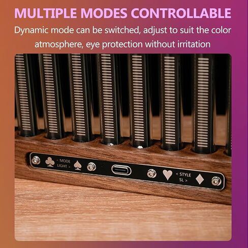 مصباح طيف التقاط الصوت، متخيل طيف الموسيقى مع 240 خرزة LED كاملة الألوان، 7 أوضاع محددة مسبقًا وتقليل الضوضاء الذكي، إيقاع ملون، لطاولة الألعاب، والديكور الداخلي in Kuwait