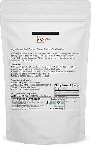 100% Calcium Silicate Powder Food Grade 227 g / 0.5 lbs in Kuwait