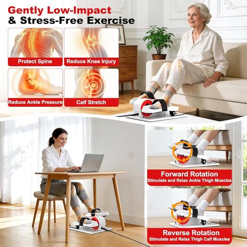 جهاز بيضاوي الشكل تحت المكتب، جهاز تمرين الساق البيضاوي كما يظهر على التلفاز لكبار السن، جهاز تمرين دواسة القدم الكهربائي المحمول in Kuwait