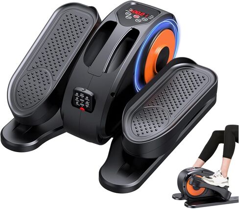 جهاز تمرين بيضاوي الشكل تحت المكتب، جهاز تمرين الساق الكهربائي 2 في 1 لكبار السن، جهاز تمرين بدواسة هادئ ومدمج مع جهاز تحكم عن بعد، جهاز تمرين بيضاوي الشكل ذو 12 سرعة للمكتب المنزلي in Kuwait