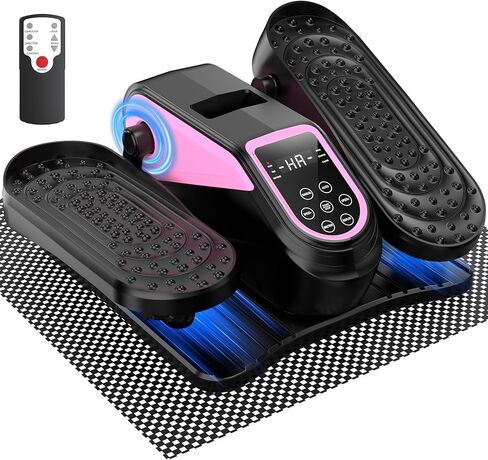 VIVURN® 023 جهاز تمرين الساق الكهربائي الصغير تحت المكتب لكبار السن، 12 سرعة RF شاشة عرض عن بعد غير قابلة للانزلاق، تمرين دواسة هادئ ومدمج للمنزل والمكتب هدية للأم والأب in Kuwait