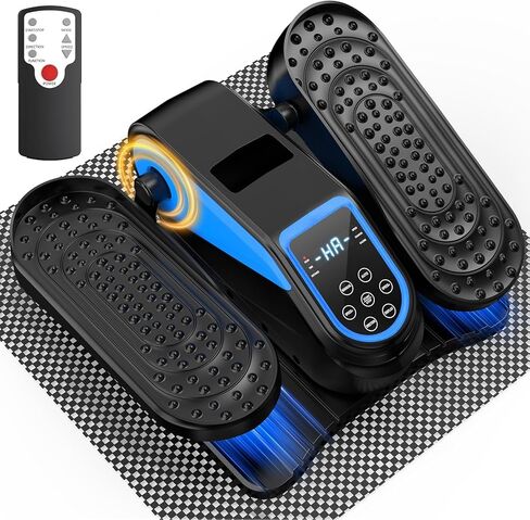 VIVURN® 023 Under Desk Elliptical Mini Electric Leg Exerciser for Senior, 12 Speeds RF Remote Display Monitor Non-Slip Mat, Quiet & Compact Seated Pedal Exerciser for Home Office Gift for Mom Dad in Saudi Arabia