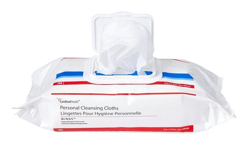 Cardinal Health Wings Personal Cleansing Wipe 8.6 X 11.8 Inch 5199S, 12 Pack 576 Wipes in Saudi Arabia